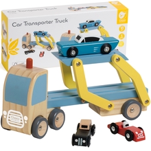Puidust puksiirautode komplekt Classic World, 3 autot, teehooldus