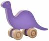 Lükatav mänguasi Wood&Joy Mini Dinosaur, 13 cm, lilla