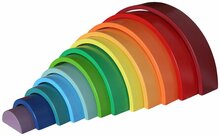 Arendav mänguasi Wood&Joy Waldorf Rainbow 20 cm, mitmevärviline, 12 tk