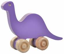 Lükatav mänguasi Wood&Joy Mini Dinosaur, 13 cm, lilla