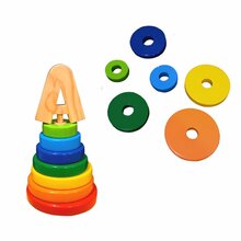 Arendav mänguasi Wood&Joy Toddler Stacker 15 cm, mitmevärviline