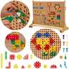 Geomeetriliste kujundite plokkide komplekt Masterkidz STEM seinapaneelidele 260 tk