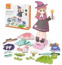 Puidust magnetpuzzle Viga Toys riietumise õppimiseks