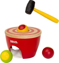 Puidust mänguasi Brio Ball Pounder 30519, punane/kollane/roheline