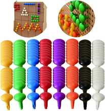 Värvilised suured tihvtid MASTERKIDZ Jumbo 128 tk - 8 värvi