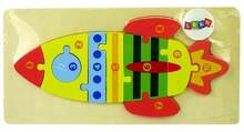 Puidust pusle Lean Toys Rocket 10351, 30x15 cm