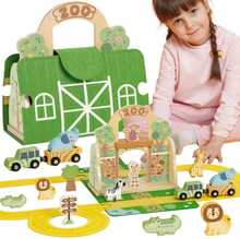 Mängukomplekt Tooky Toy Mini loomaaed kaasaskantav loomakott
