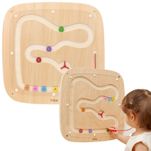 Puidust sensoorne manipuleerimislaud Viga Toys Gravitational Flow