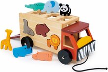 Puidust arendav mänguasi Mentari Shape Sorting Safari Truck MT7301