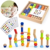 Puidust geomeetriline pusle Viga Toys 52 tk
