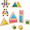 Puidust peegelklotsid Tooky Toy, 8 tk, FSC