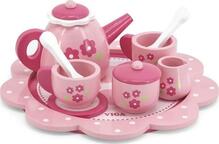 Puidust teekomplekt Viga 44543, Pink Flower
