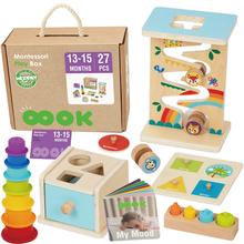 Hariv puidust kast Woopie Green Box 6in1 Montessori 13-15k