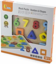 Puidust pusle Viga Block Puzzle Numbers & Shapes 50119