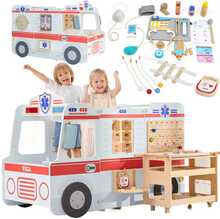 Suur puidust kiirabiauto Viga Toys