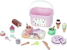 Puidust magusakomplekt Tooky Toys Sweet Cake karbis
