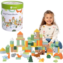 Puidust klotside komplekt Classicworld Mets, 100 tk