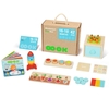 Puidust hariv mänguasi Tooky Toys TOOKY TOY Box XXL 7in1 Montessori sensoorne 16-18 kuud