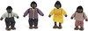 Puidust nukkude komplekt Viga Toys, 4 tk, tumedanahalised
