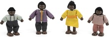 Puidust nukkude komplekt Viga Toys, 4 tk, tumedanahalised