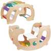Puidust tasakaalusild kiigega Woopie Green 2-in-1 Montessori