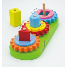 Puidust arendav mänguasi Viga Turning Geometric Blocks 59611