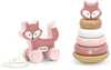 Puidust mänguasi Viga Toys PolarB püramiid ja tiritav rebane 44228