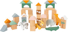 Puidust ehitusklotsid Small Foot Wooden Building Blocks Safari 50 tk