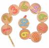 Loendamise mäng Wood&Joy Syntax 3 cm, 6 tk, mitmevärviline