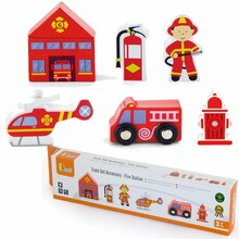 Puidust figuuride komplekt Viga Fire Station 50815