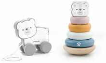 Puidust mänguasi Viga Toys PolarB jääkaru komplekt 44227, püramiid + tõmmatav jääkaru
