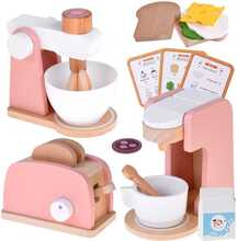 Puidust mängukomplekt Jokomisiada Toaster Coffee Machine Mixer ZA5929
