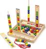 Puidust hariv mäng Viga Toys helmepusle 104 detaili