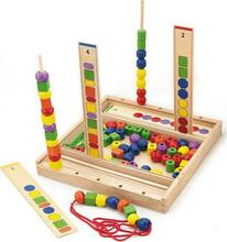 Puidust hariv mäng Viga Toys helmepusle 104 detaili