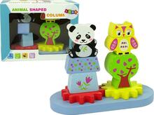 Puidust loomad Lean Toys, panda ja öökull