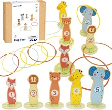 Puidust mänguasi Tooky Toys täpsusvise, 15 tk