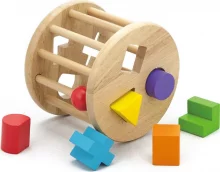 Puidust sorteerimisratas Viga Shape Sorting Wheel 54123, mitmevärviline