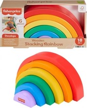 Puidust klotsid Fisher Price Wooden Rainbow, 6 tk, mitmevärviline