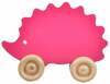 Lükatav mänguasi Wood&Joy Mini Animals Hedgehog, roosa
