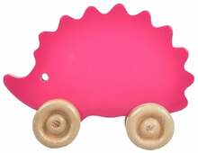 Lükatav mänguasi Wood&Joy Mini Animals Hedgehog, roosa