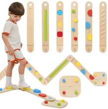 Puidust modulaarne tasakaalurada Viga Toys Sensorinis