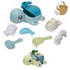 Liiva- ja vannimängukomplekt Woopie Green 2in1 Turtle Blue, 8 tk