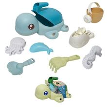 Liiva- ja vannimängukomplekt Woopie Green 2in1 Turtle Blue, 8 tk