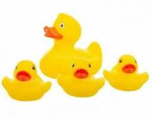Vannimänguasjade komplekt Akuku Funny Duck A0162, 4 tk, kollane