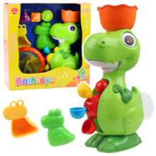 Vannimänguasjade komplekt Lean Toys dinosaurus vesiveski tarvikutega, 8 tk