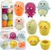 Vannimänguasjade komplekt Lean Toys Educational Bath Toys Sensory Rubber Figures, 6 tk, pastellvärvides