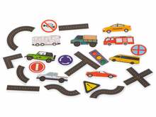 Vannimänguasjade komplekt Traffic Bath Toys, mitmevärviline
