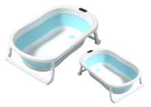Kokkupandav vann Lean Folding Bathtub Non-slip Feet sinine