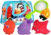 Veeelukate komplekt Lean Toys, vannimänguasjad, sõelaga, erinevad värvid
