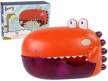Seebimullidega vannimänguasi Lean Toys dinosaurus, punane